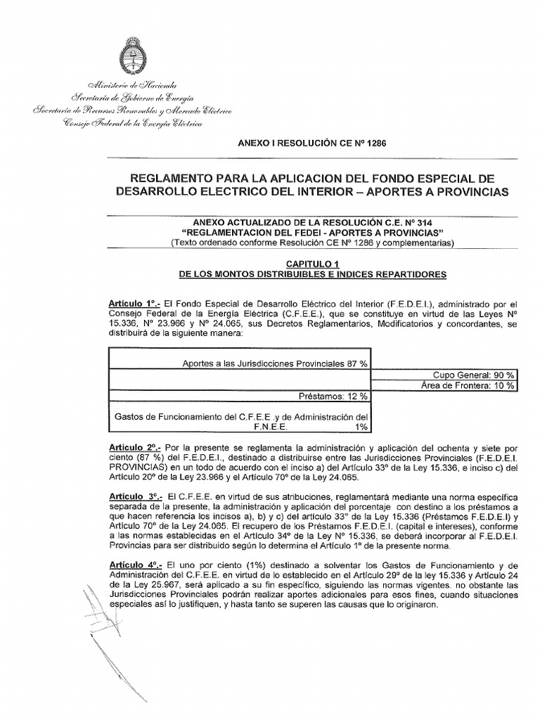 Anexo I Resol. CE 1286 Nueva Reglamentacion | PDF
