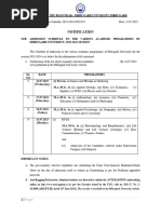 Notification Regarding Admission Schedule 2023 2024 Session