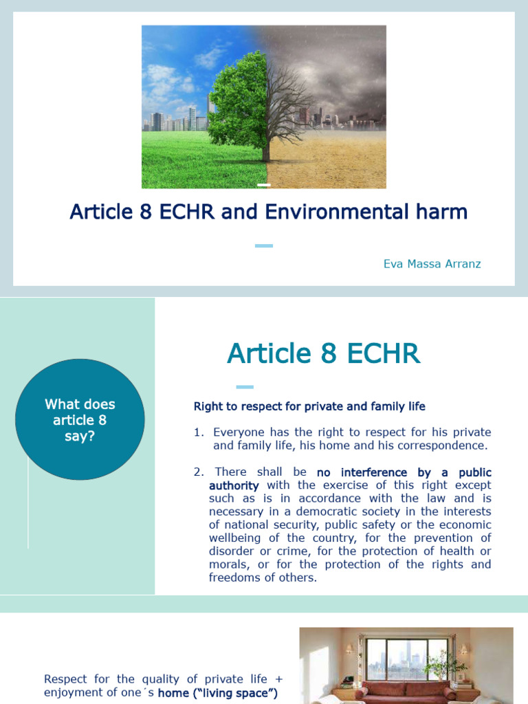 ECHR Article 8: Environmental Impact Analysis | PDF | European ...