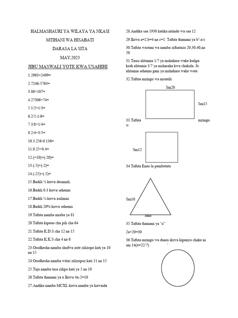 hisabati-darasa-la-sita-pdf