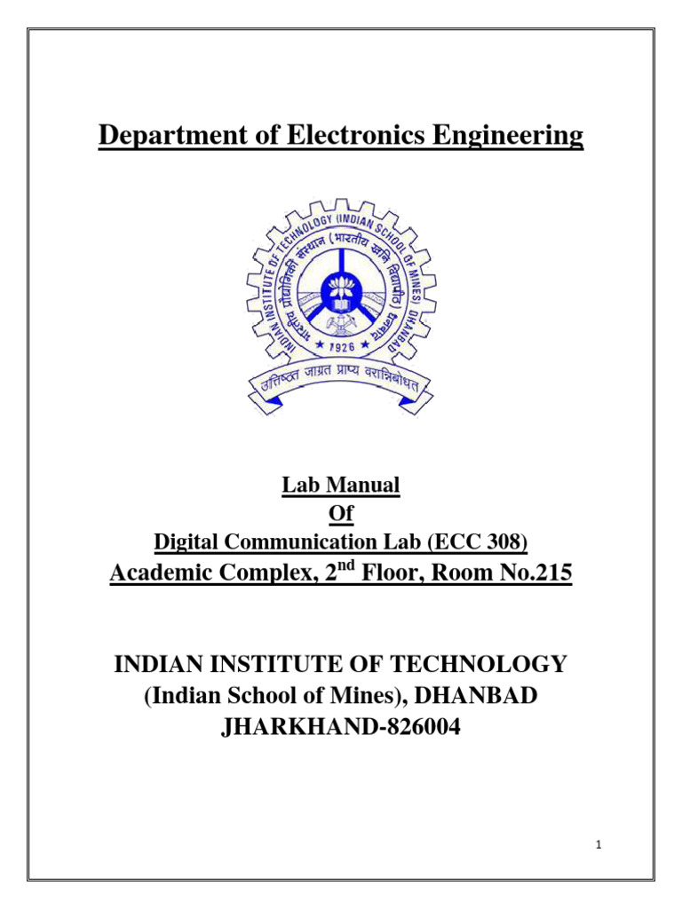 Digital Communication Lab Manual | PDF | Modulation | Digital Signal