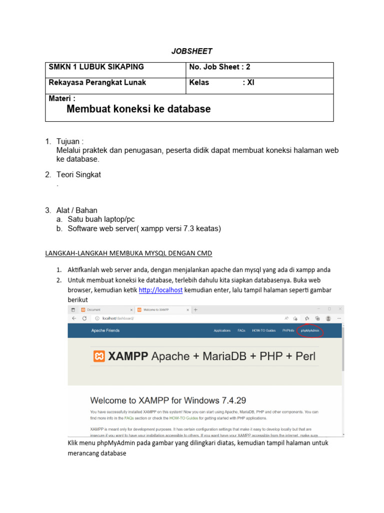 Koneksi Database untuk Web dengan PHP | PDF