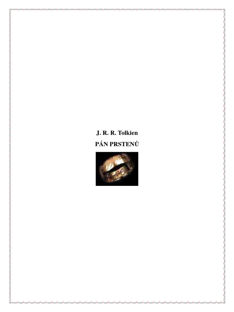 Adoc Pub J R R Tolkien Pan Prsten PDF