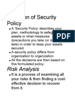 Security Policies