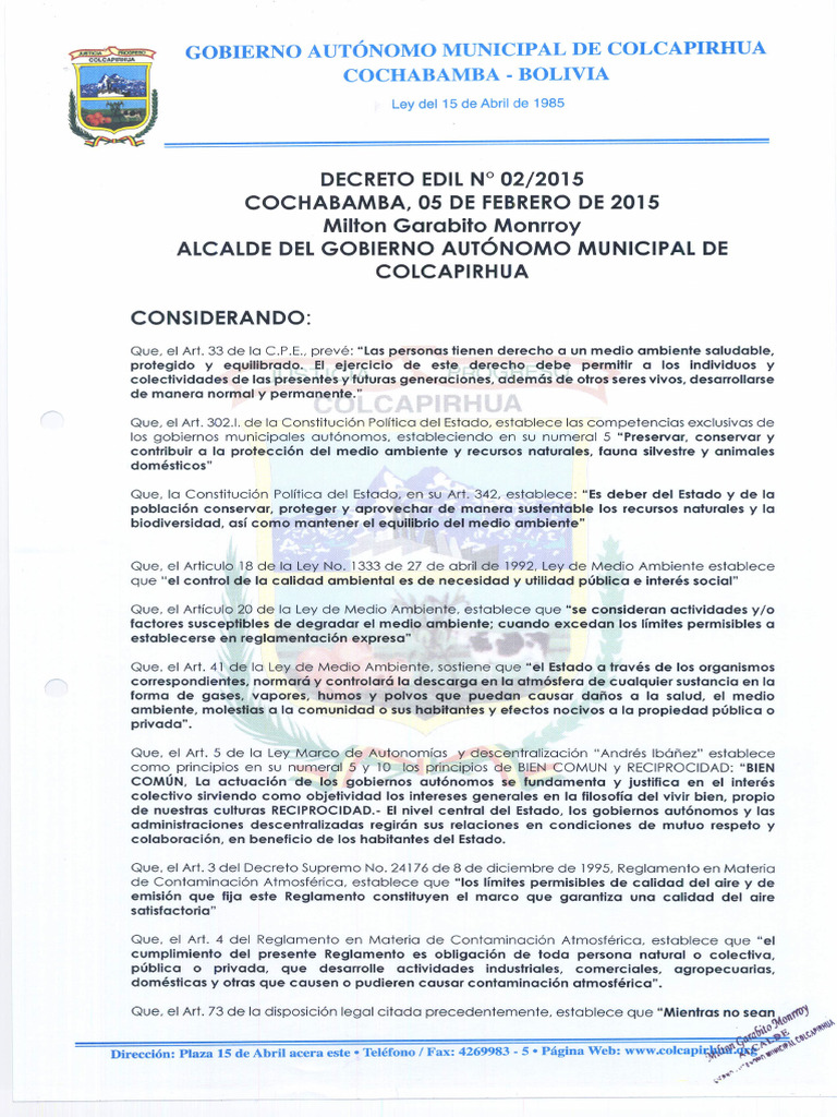Decreto Edil 02 | PDF