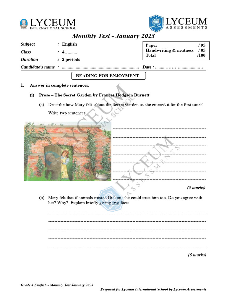 Grade 4 English1 Pdf