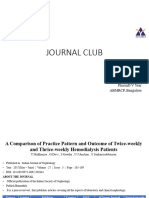 Journal Club On Practice Pattern of Hemodialysis
