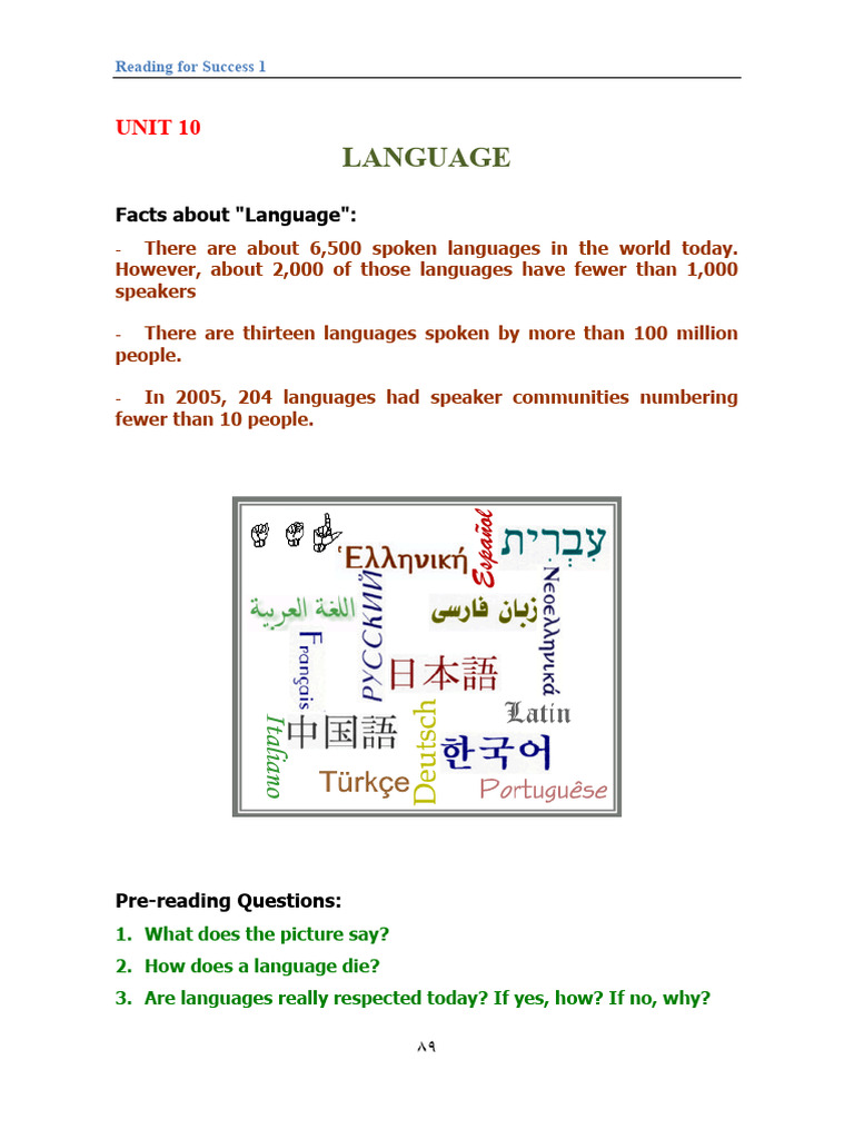 Language: Unit 10 | PDF | Word | Cognitive Science