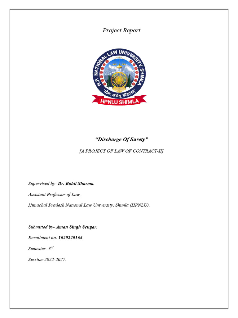 Discharge Of Surety PDF Guarantee Surety