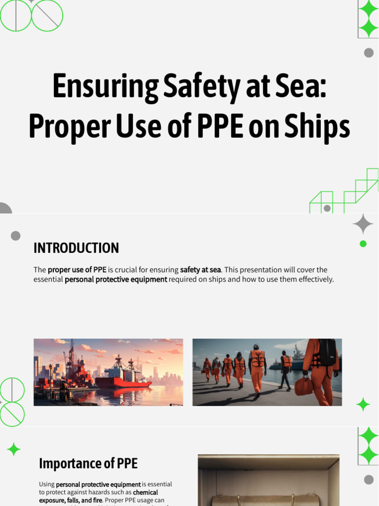 Ensuring Safety at Sea Proper Use of Ppe on Ships PDF Personal