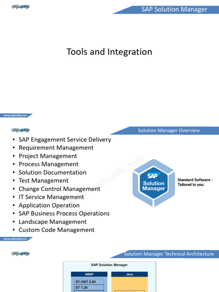 SAP Solution Manager Overview | PDF | Application Software | Computing