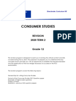 GR 12 Consumer Studies Term 2 Revision Materials