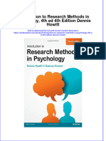 (Download PDF) Introduction To Research Methods in Psychology 4Th Ed 4Th Edition Dennis Howitt Online Ebook All Chapter PDF