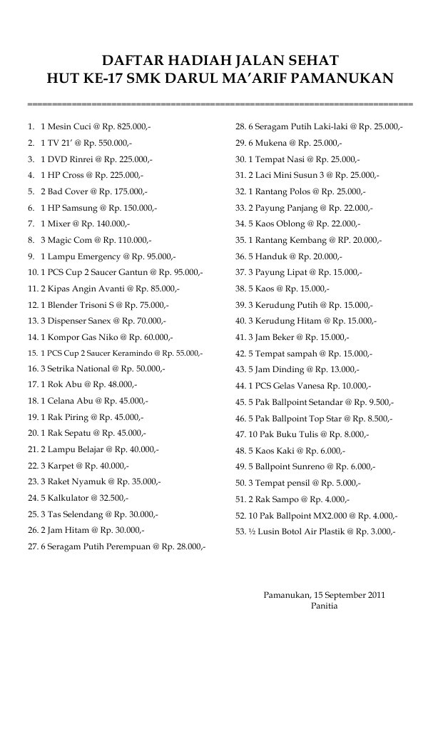 Hadiah | PDF