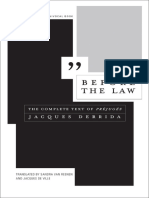 (Univocal) Jacques Derrida - Before The Law - The Complete Text of Préjugés (2018, University of Minnesota Press) - Libgen - Li