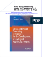 (Download PDF) Signal and Image Processing Techniques For The Development of Intelligent Healthcare Systems E Priya Online Ebook All Chapter PDF