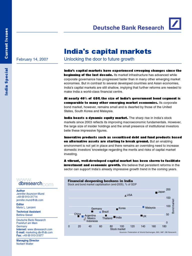 India’s Evolving Capital Markets | PDF | Stock Market | Capital Market