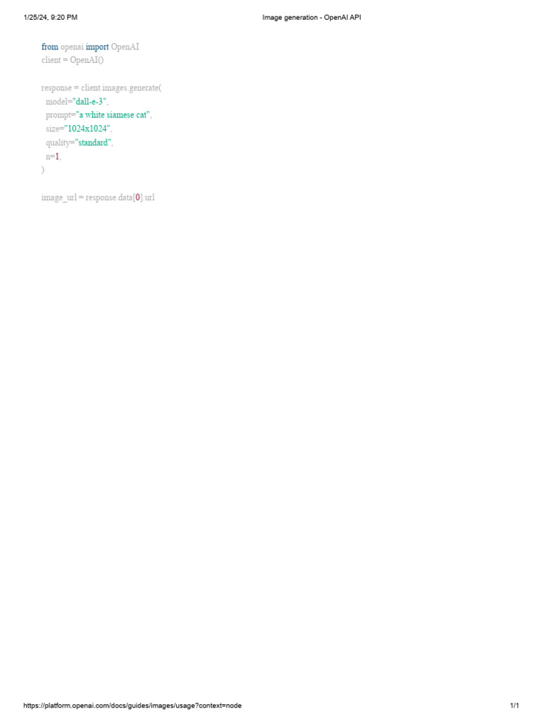 Image Generation - OpenAI API | PDF | Art