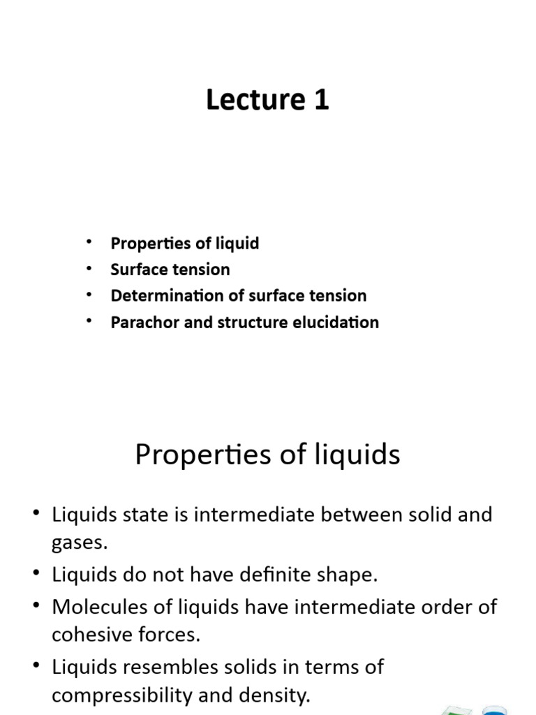 Liquid Properties & Surface Tension | PDF | Liquids | Surface Tension