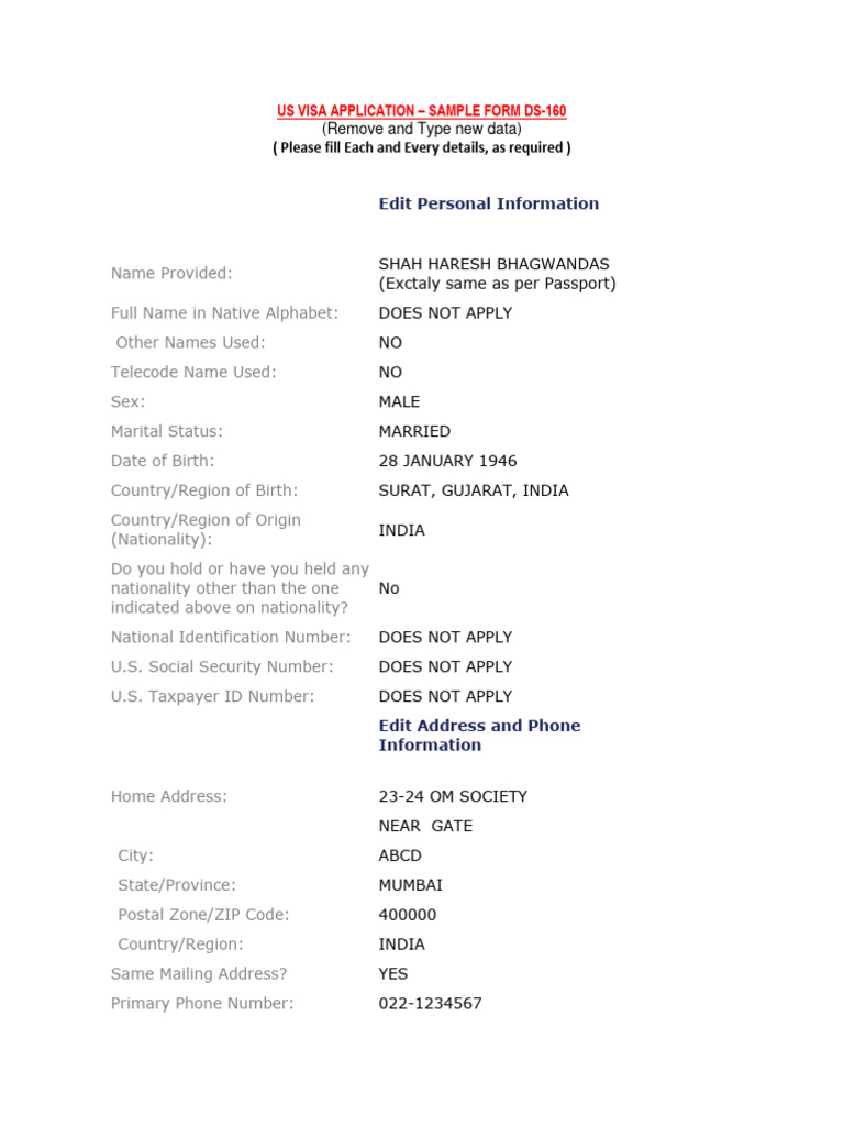 US Visa Form Guide for Applicants | PDF | Travel Visa | Passport