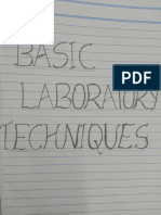Basic Laboratory Techniques