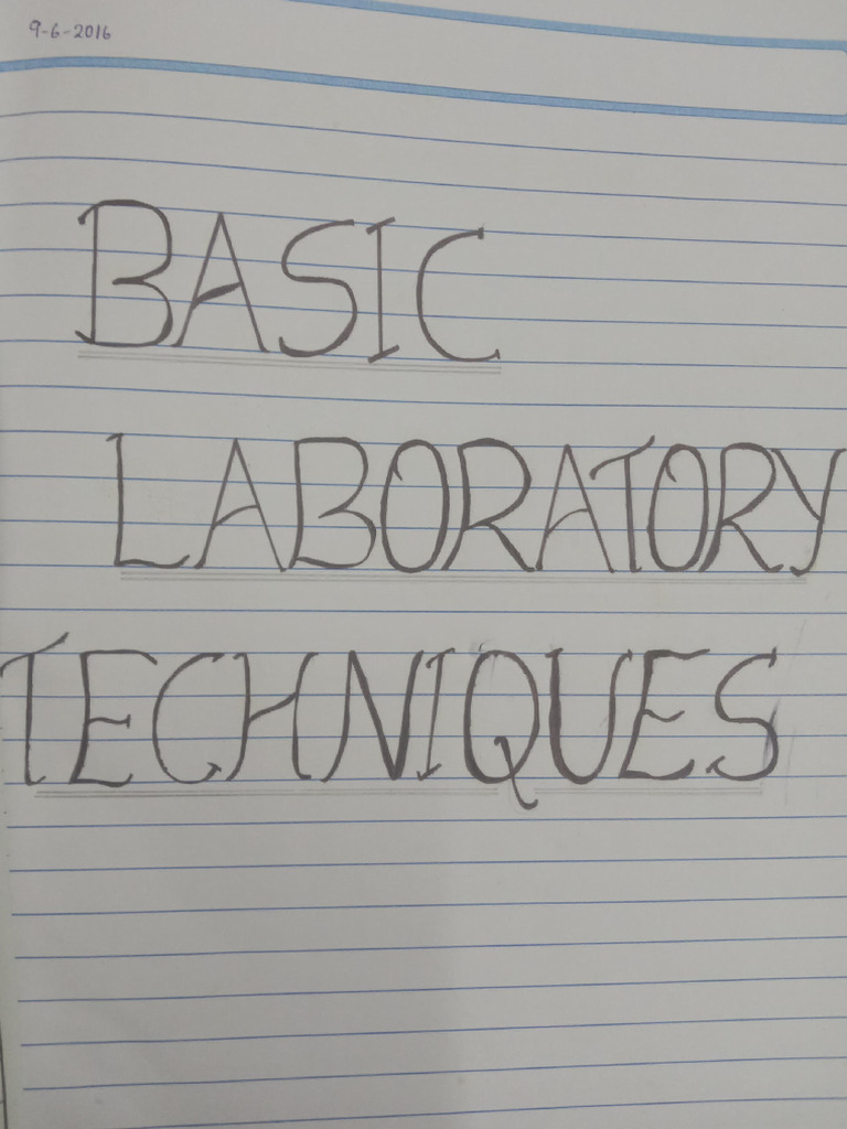 Basic laboratory techniques pdf