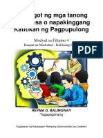 FIL4 Q4 W5 Pagsagot-ng-Tanong-sa-Nabasa Balingway Kalinga V4