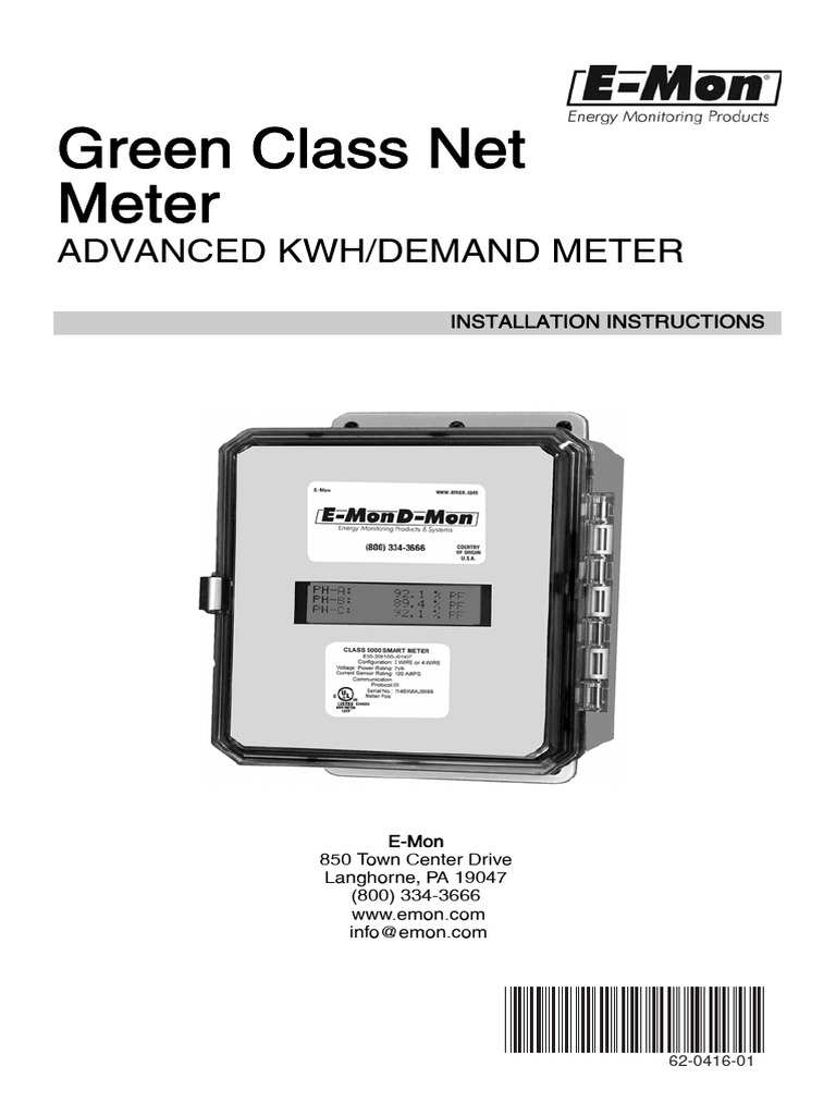 Green Meter Class Note16 PDF Electrical Wiring Fuse (Electrical)