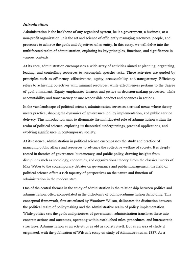 Understanding Public Administration Basics | PDF | Public ...