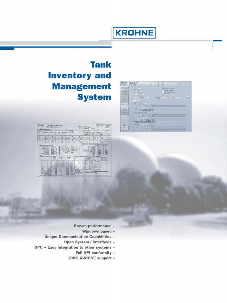 KROHNE Tank Inventory Management System | PDF | Density | Pressure
