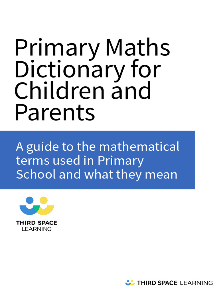 Primary Maths Dictionary TSL | PDF | Mathematics