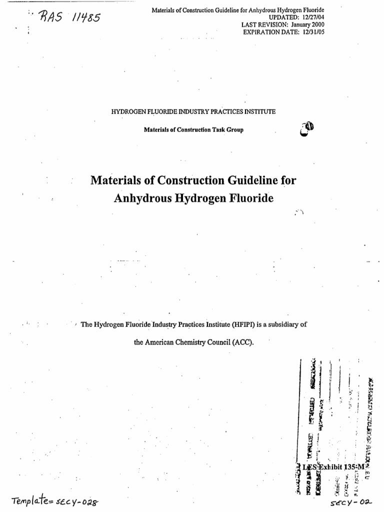 AHF Materials Construction Guidelines | PDF | Valve | Stainless Steel
