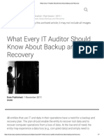 ISACA - What Every IT Auditor Should Know About Backup and Recovery