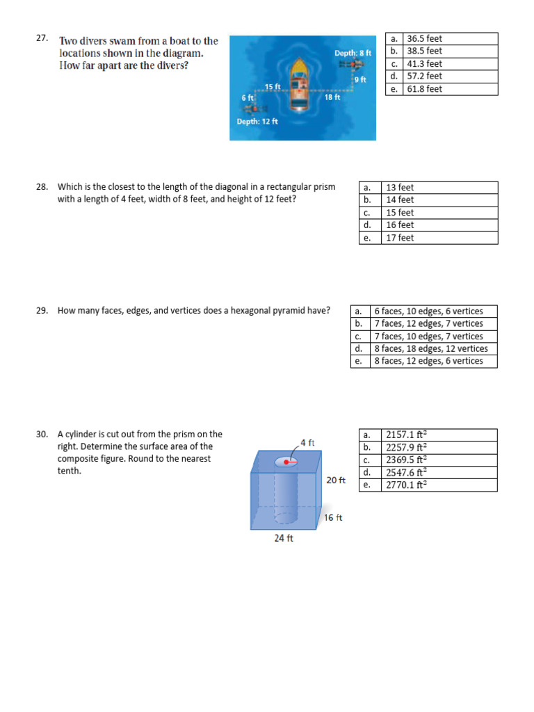 Quarter 4 Geometry Test Applications | PDF | Area | Geometric Shapes