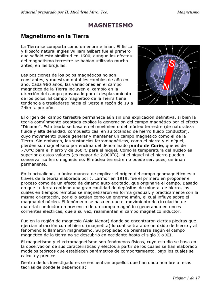 Elementos de La Teora Magntica | PDF | Imán | Campo magnético
