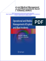 [Download pdf] Operational And Medical Management Of Explosive And Blast Incidents David W Callaway Editor online ebook all chapter pdf 