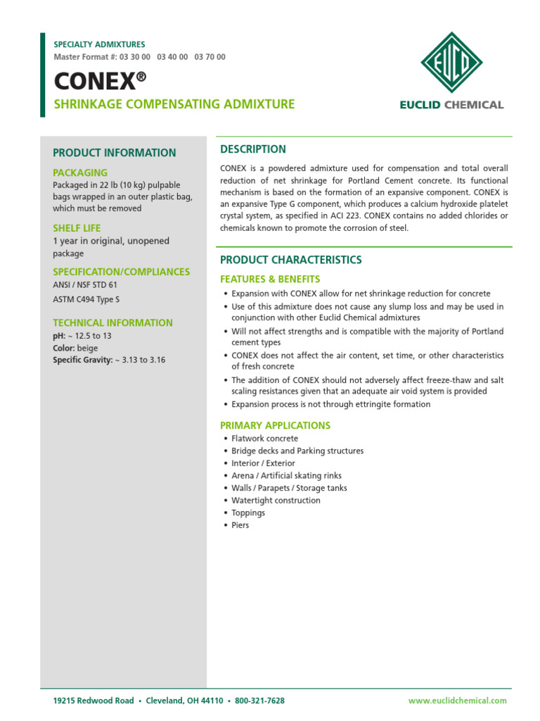 Conex | PDF | Concrete | Cement
