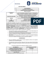 Acta de Inicio Centro de Vida y Hogar de Bienestar