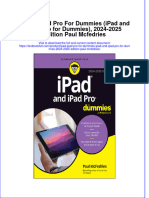 (Download PDF) Ipad Ipad Pro For Dummies Ipad and Ipad Pro For Dummies 2024 2025 Edition Paul Mcfedries Online Ebook All Chapter PDF