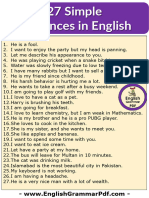 27 Simple Sentences Examples in English