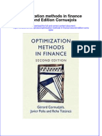 [Download pdf] Optimization Methods In Finance Second Edition Cornuejols online ebook all chapter pdf 