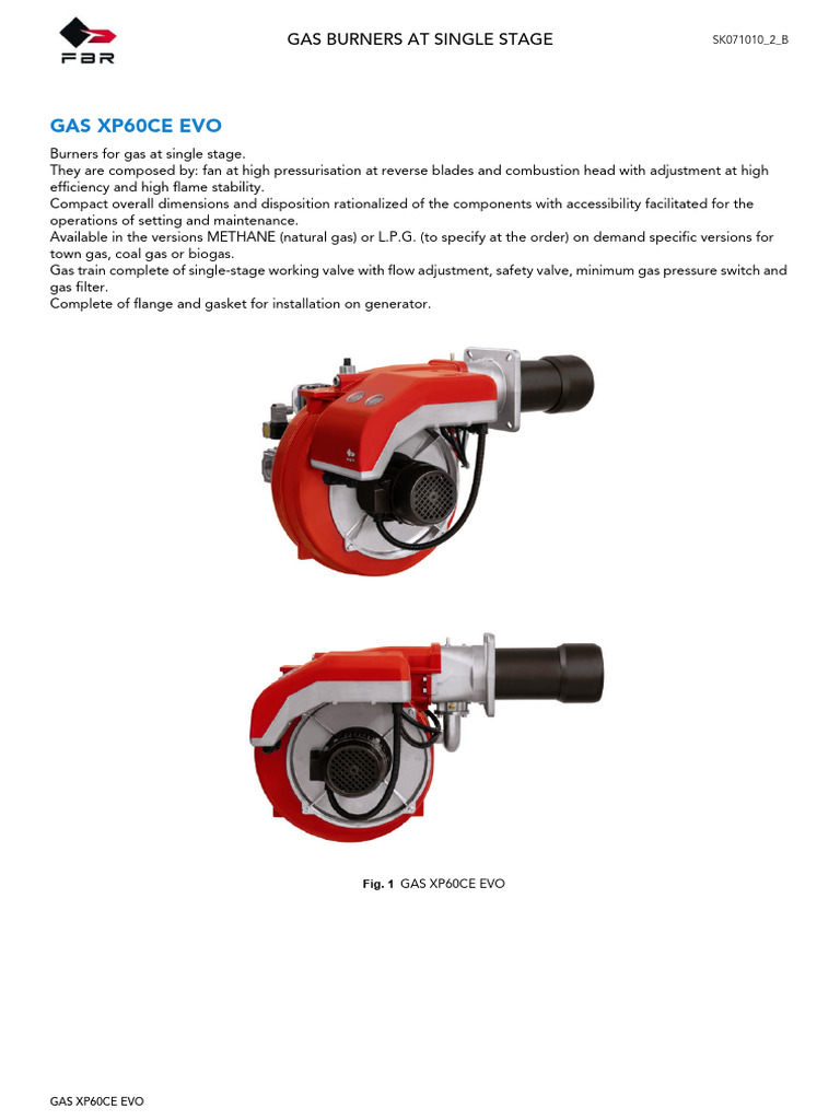 L2 Gas Burner XP 60 EVO PDF Boiler Combustion