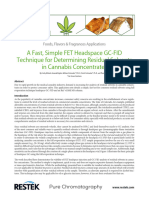 A Fast, Simple FET HS GC-FID Technique For Determining Residual Solvents in Cannabis Concentrates