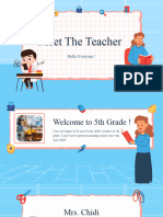 Colorful Creative Meet The Teacher Presentation