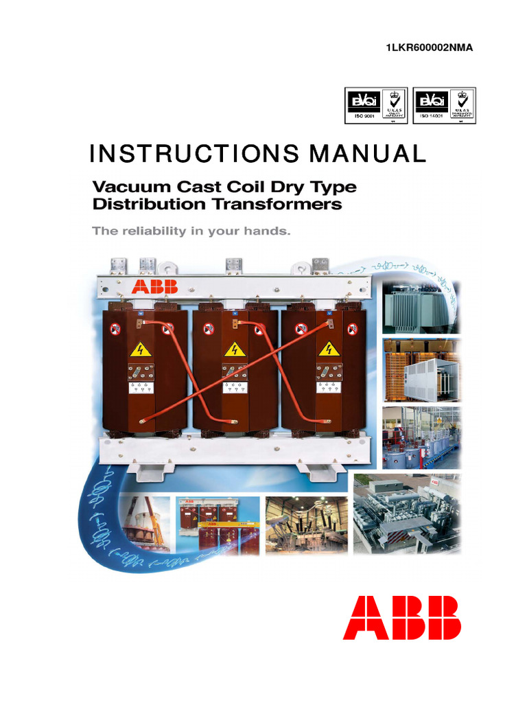 Vacuum Cast Transformers, Instructions manual+1LKR600002NMA Rev 3 ...