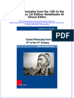[Download pdf] Islamic Philosophy From The 12Th To The 14Th Century 1St Edition Abdelkader Al Ghouz Editor online ebook all chapter pdf 