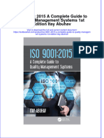 (Download PDF) Iso 9001 2015 A Complete Guide To Quality Management Systems 1St Edition Itay Abuhav Online Ebook All Chapter PDF