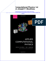 (Download PDF) Applied Computational Physics 1St Edition Joseph F Boudreau Online Ebook All Chapter PDF