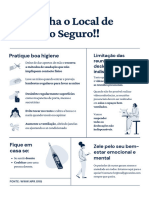 Cartaz a Azul e Branco sobre Orientações de Quarentena Voluntária do Coronavírus