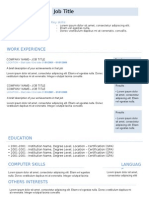 CV Resume Name Job Skills Experience Education